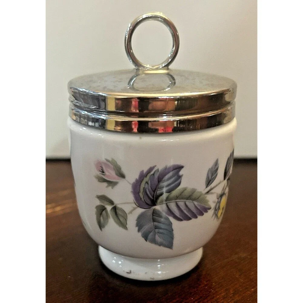 Vintage Royal Worcester Egg Coddler in June Garland pattern from England